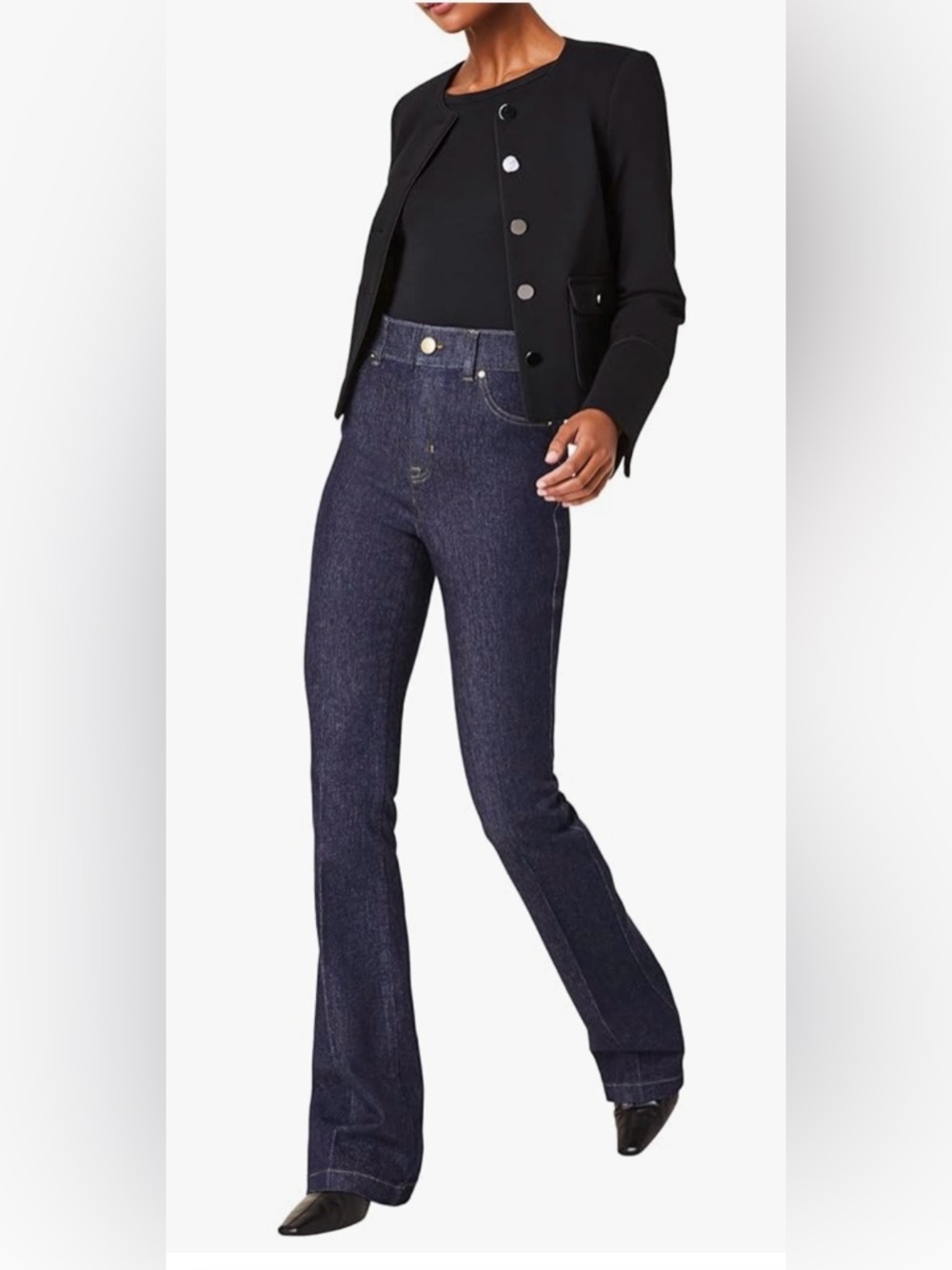 SPANX Original EveryWear High-Rise Flare Jeans - Dark Indigo